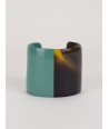Emerald green lacquered natural horn cuff