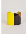 Yellow lacquered natural horn cuff