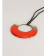 Small orange lacquered irregular pendant
