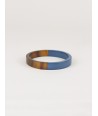 Gray-blue lacquered flat bangle bracelet