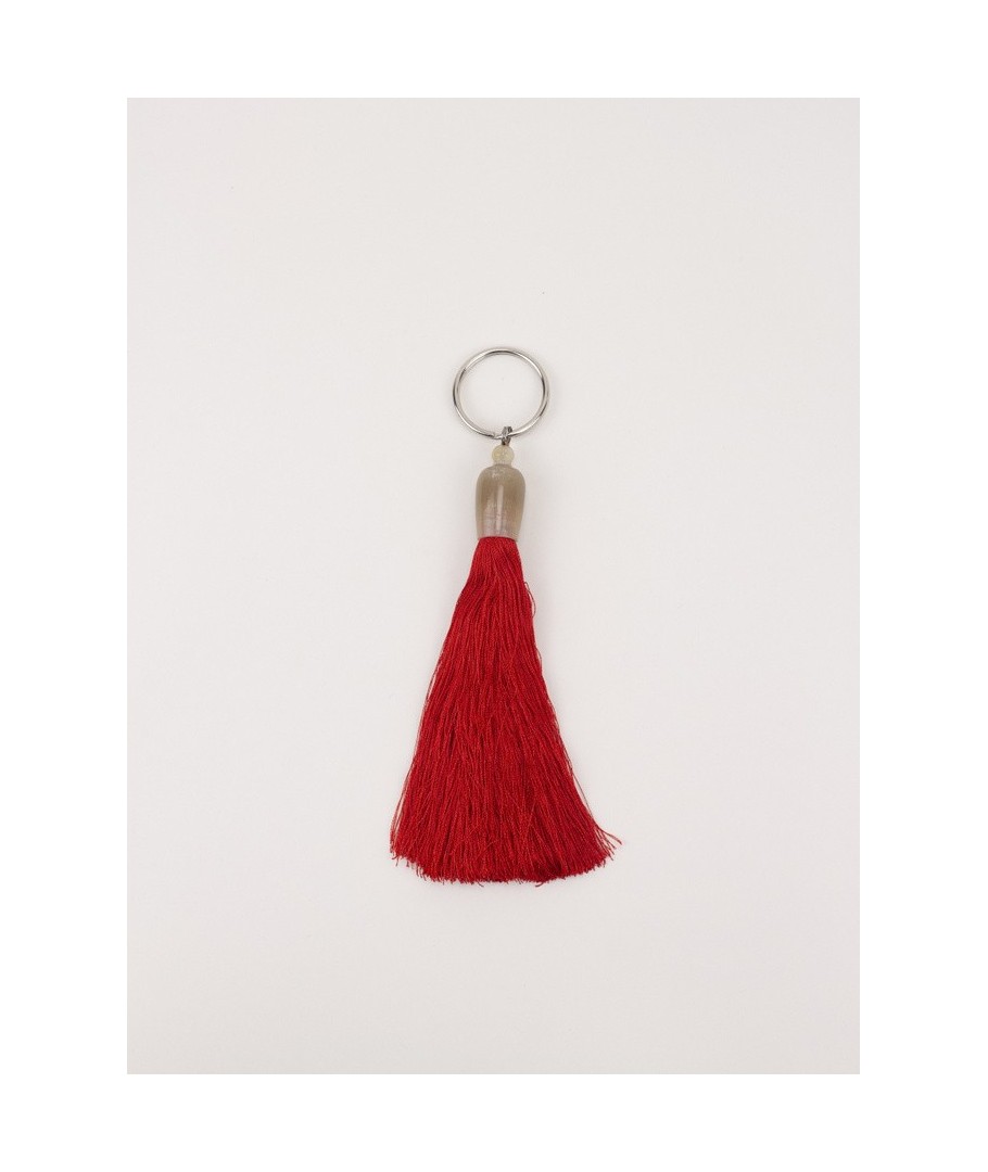 Red sales tassel keychain