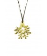 Large gold lacquered coral pendant
