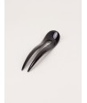Double Wavy Hairpin in solid black horn