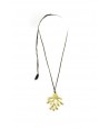 Gold lacquered coral pendant