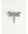Dragonfly brooch in horn and cream lacquer