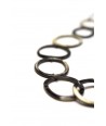 Flat rings necklace in marbled African horn