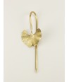 Gingko-shaped hairpin in coppery brass