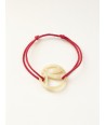 Dragonfly wire bracelet in blond horn