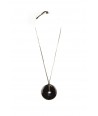 Perforated disc pendant in black horn