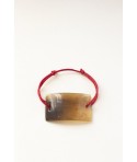 Bracelet fil plaque rectangulaire en sabot