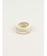 Set of 3 round rings in blond horn