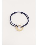 Bracelet fil rond en corne blonde