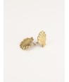 Shell earrings in brass with gold plated