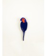 Ara bird pin in black horn 3 colors lacquer