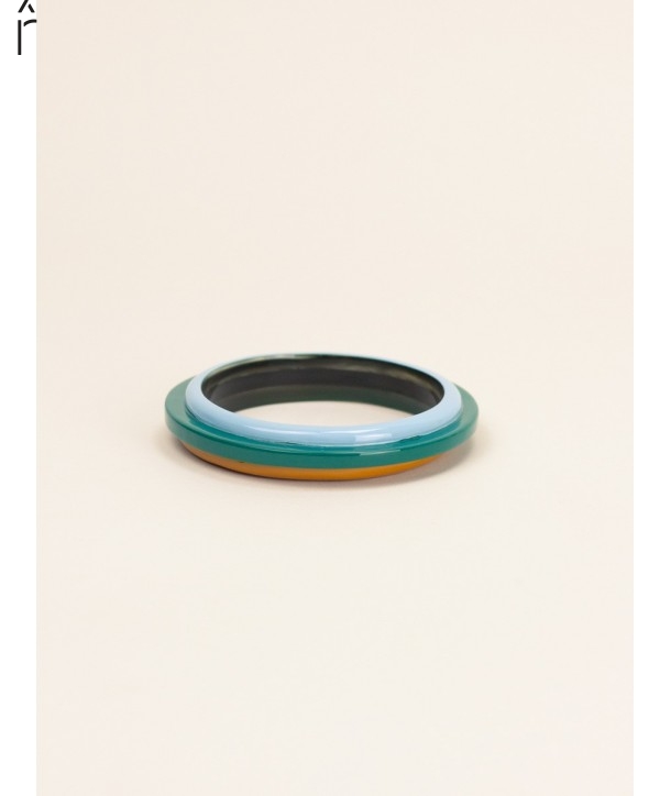 Tu Vi bracelet in horn and lacquer 3 colors (green, orange, blue)