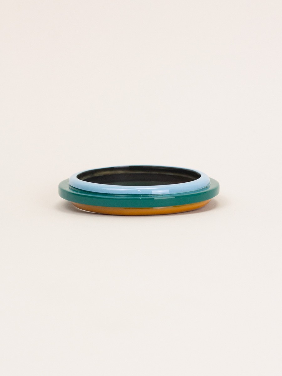 Tu Vi bracelet in horn and lacquer 3 colors (green, orange, blue)