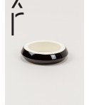 Black outside and white inside lacquered Saturne wood bracelet