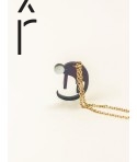 Pendentif Singe en corne noire et nacre