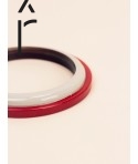 Bracelet Tu Vi en corne et laque 2 couleurs (gris, rouge)
