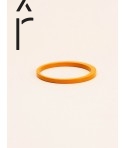 Fire irregular Tu Vi bracelet in horn and red lacquer