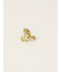 Gingko Ring in brass with gold plated