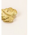 Monstera Brooch in brass with gold plated