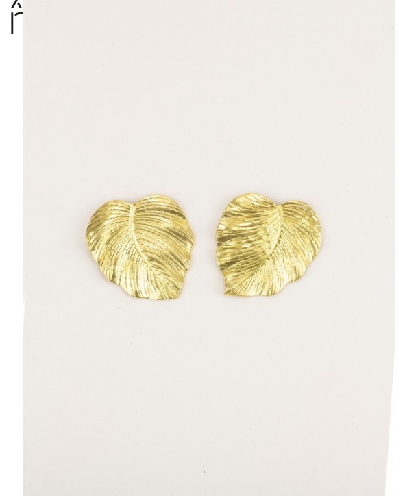 Boucles d'oreilles Monstera en laiton brut