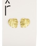 Boucles d'oreilles Monstera en laiton brut