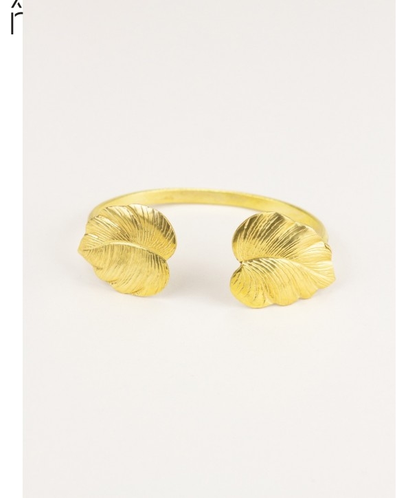 Bracelet Monstera en laiton brut