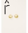 Shell earrings in brass with ear posts