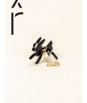 Goat ear charm in black horn and mother-of-pearl