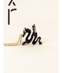 Pendentif Dragon en corne noire et nacre
