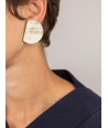 Rayon clip on earrings in blond horn