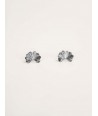 Silver plated brass Gingko earrings