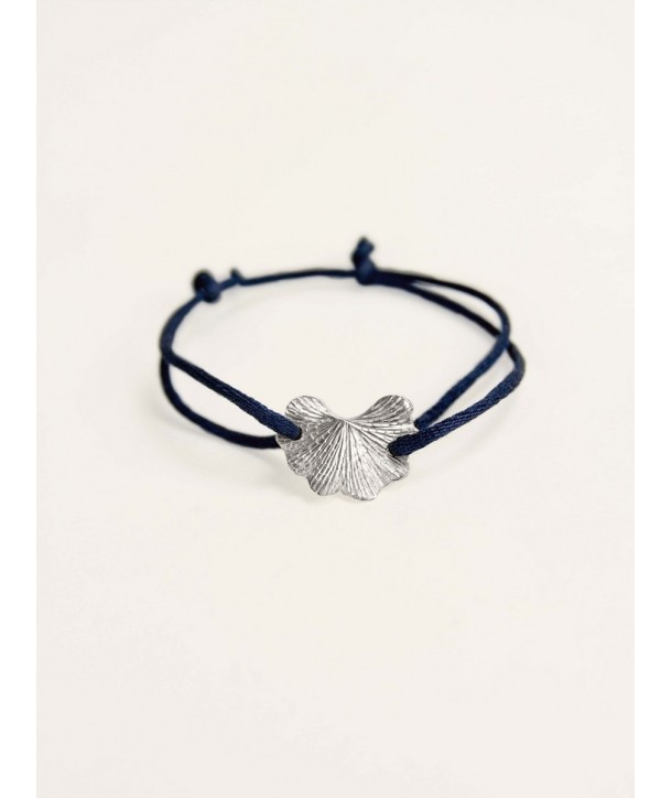 Bracelet fil Gingko en laiton plaqué argent