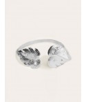 Bracelet Monstera en laiton plaqué argent