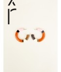 Hoop earrings in hoof and tricolor lacquer