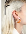Hoop earrings in hoof and tricolor lacquer