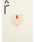 Chouchou ring in hoof and tricolor lacquer