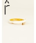 Ruban open bracelet in blond horn