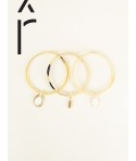 Set of 3 bangles with charms in blond horn