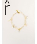 Collier à breloques en corne blonde