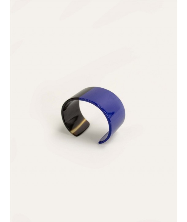 Indigo lacquered cuff in hoof