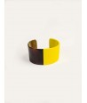 Yellow lacquered cuff in hoof