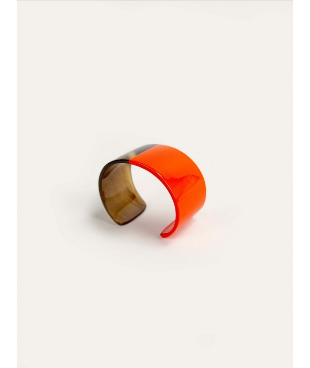 Orange lacquered cuff in hoof