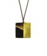 Gold lacquered square pendant