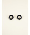 Boucles d'oreilles Auréole en corne noire