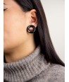 Auréole earrings in black horn