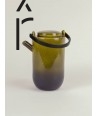 Théière Hoa Bien verte en céramique - anse en laiton noir