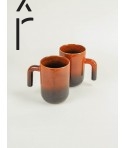 Set de 2 mugs Hoa Bien en céramique - rouge